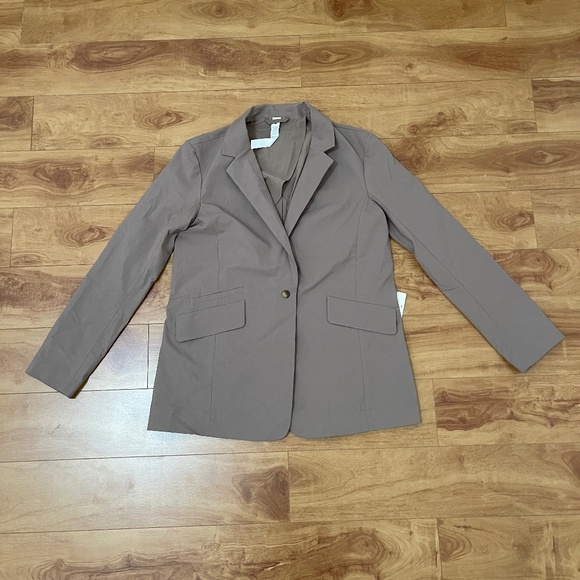 Lululemon Women Relaxed Fit Twill Blazer Brown Size M New With Tag - Picture 1 of 10